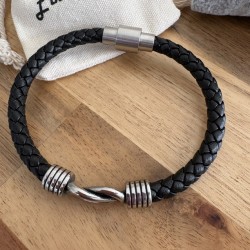 BRACELET CUIR & ACIER