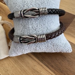 BRACELET CUIR & ACIER