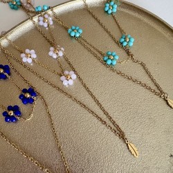 COLLIER DOUBLE FLOWERS