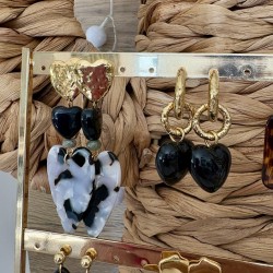 BOUCLES RESINE & DORÉ À CHOISIR