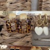 BOUCLES RESINE & DORÉ À CHOISIR
