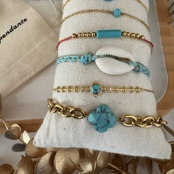 BRACELETS TURQUOISE&DORÉ