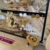 BOUCLES D'OREILLES THEME BLANC&DORÉ