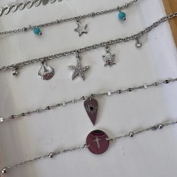 BRACELET CHEVILLE/ ARGENTÉ