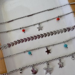 BRACELET CHEVILLE/ ARGENTÉ