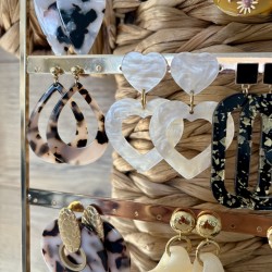 BOUCLES RESINE & DORÉ À CHOISIR