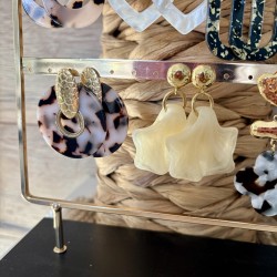 BOUCLES RESINE & DORÉ À CHOISIR