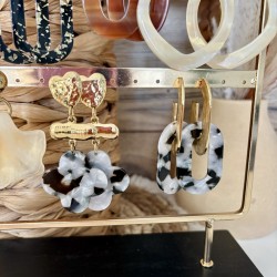 BOUCLES RESINE & DORÉ À CHOISIR