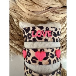 BRACELETS LEOPARD TISSÉS