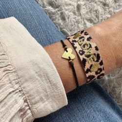 BRACELETS LEOPARD TISSÉS