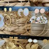 BOUCLES D'OREILLES THEME BLANC&DORÉ