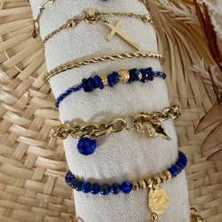 BRACELETS/  BLEU & DORÉ