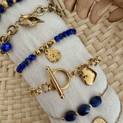 BRACELETS/  BLEU & DORÉ