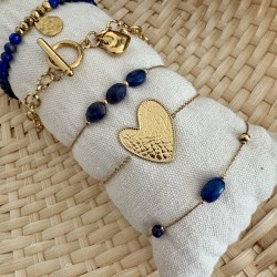 BRACELETS/  BLEU & DORÉ