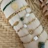 BRACELETS THEME VERT&DORÉ