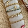 BRACELETS DOUBLE RANGS/DORÉ