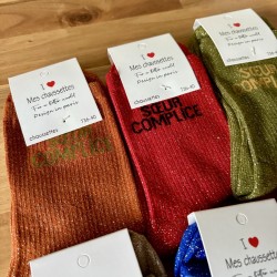 CHAUSSETTES A PAILLETTES soeur complice