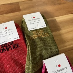CHAUSSETTES A PAILLETTES soeur complice