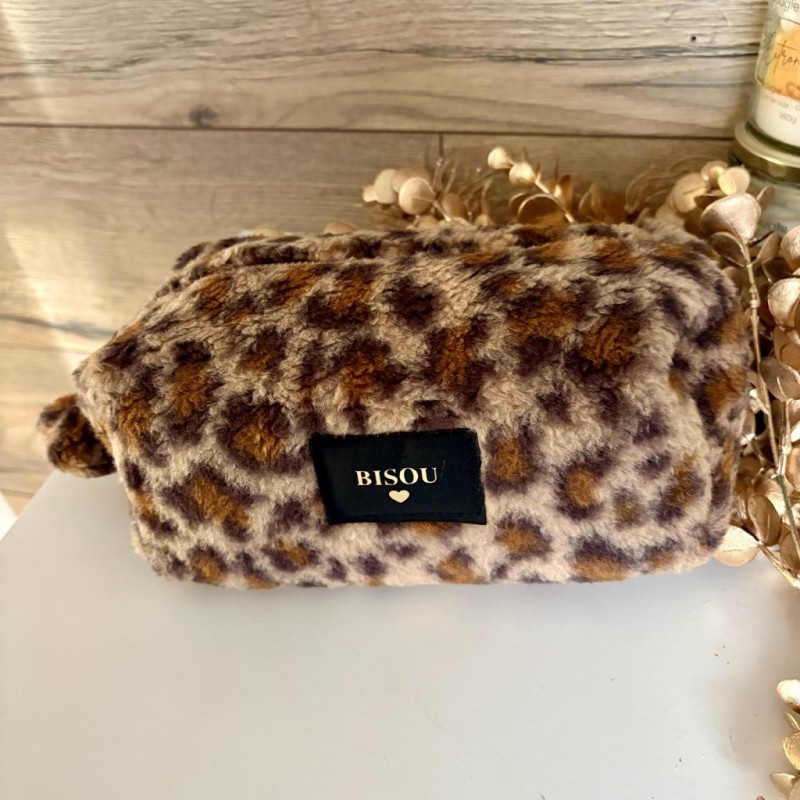 TROUSSE DE TOILETTE/ POCHETTE LEOPARD