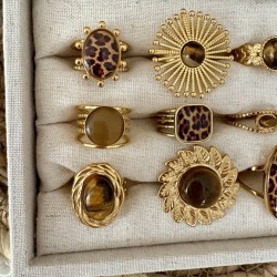 BAGUES OEIL DE TIGRE & LEOPARD