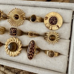 BAGUES OEIL DE TIGRE & LEOPARD