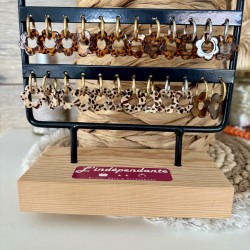 BOUCLES FLEURS LEOPARD