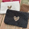 POCHETTE MOUMOUTE COEUR LÉOPARD