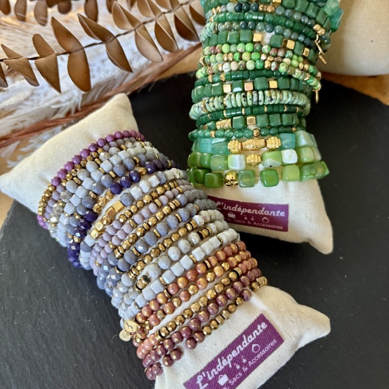 BRACELETS PERLES COLORÉES